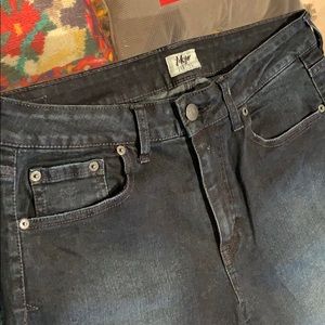 Dark blue flare jeans